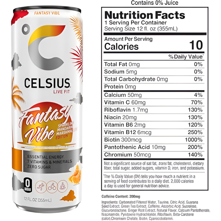 Energize Your Day with Celsius Sparkling Energy Drinks - 12-Pack of 335ml Cans