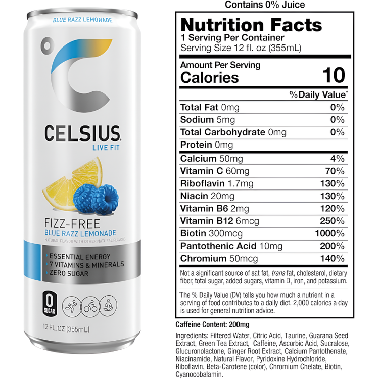 Energize Your Day with Celsius Sparkling Energy Drinks - 12-Pack of 335ml Cans