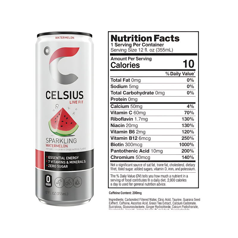Energize Your Day with Celsius Sparkling Energy Drinks - 12-Pack of 335ml Cans