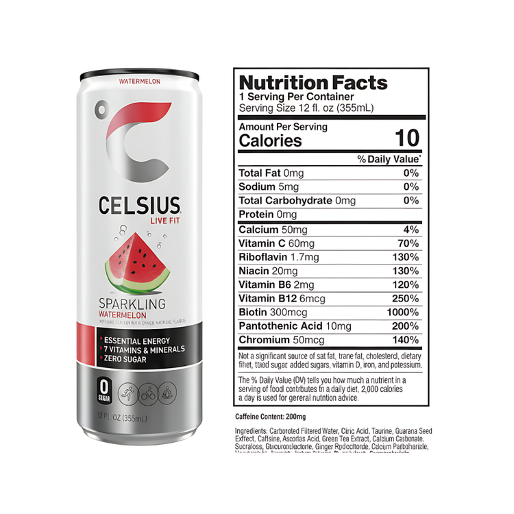 Energize Your Day with Celsius Sparkling Energy Drinks - 12-Pack of 335ml Cans