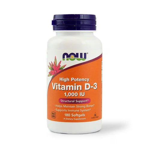 Now Vitamin D-3 1000 IU 180 Softgels NOW