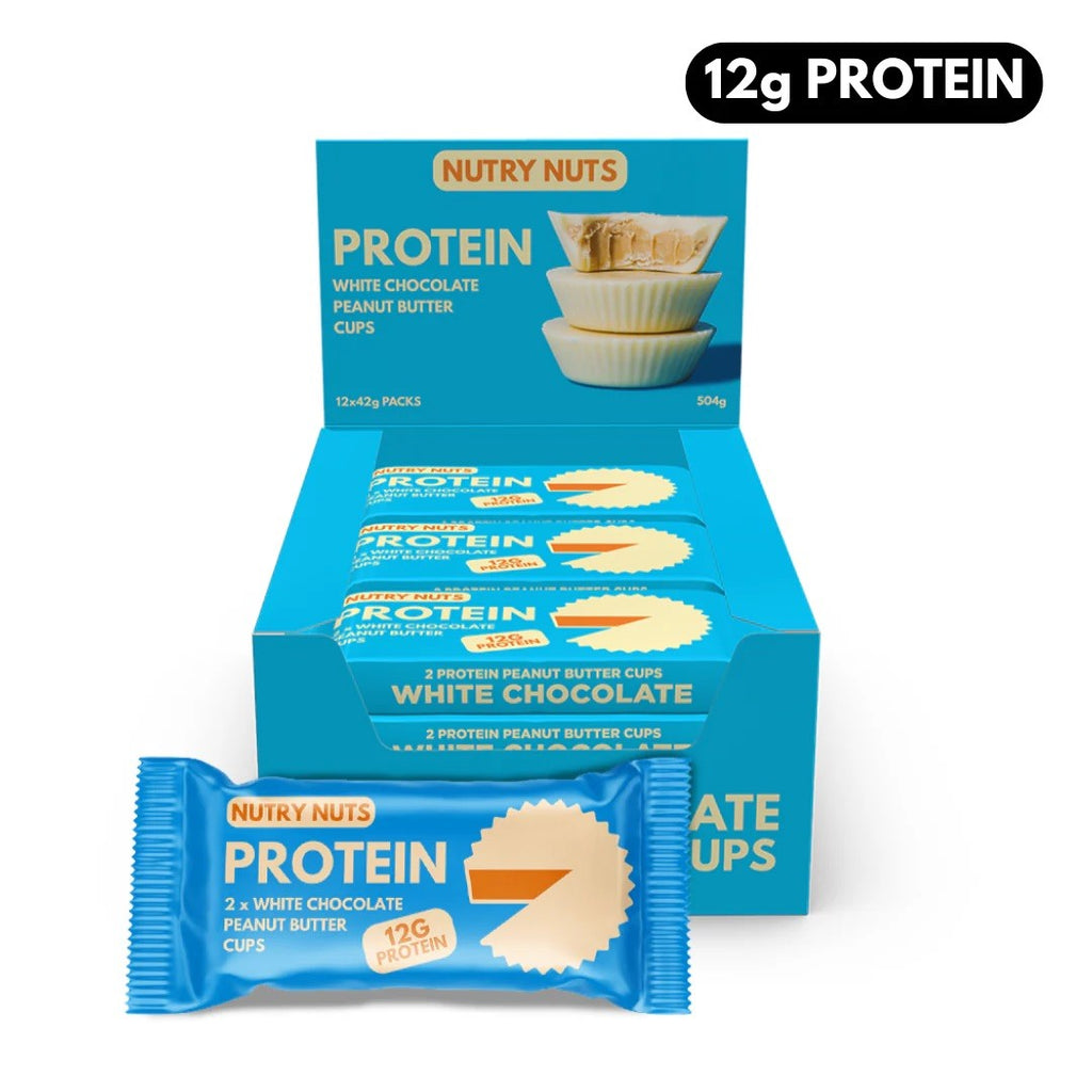 Nutry Nuts Protein Peanut Butter Cups | High Protein Snack | Gluten-Free | No Palm Oil | Delicious Chocolate Treat- 12x42g Nutry Nutz