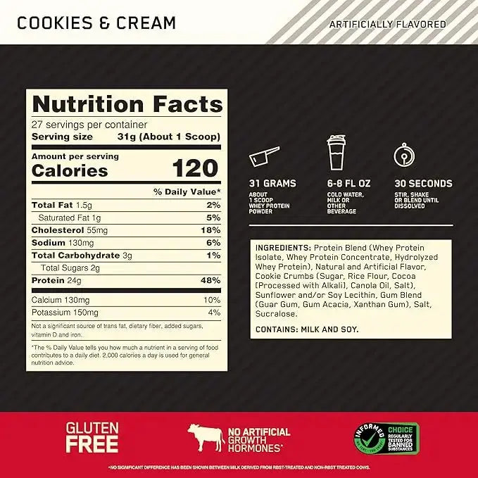 OPTIMUM NUTRITION GOLD STANDARD 100% WHEY | 2lb Optimum Nutrition