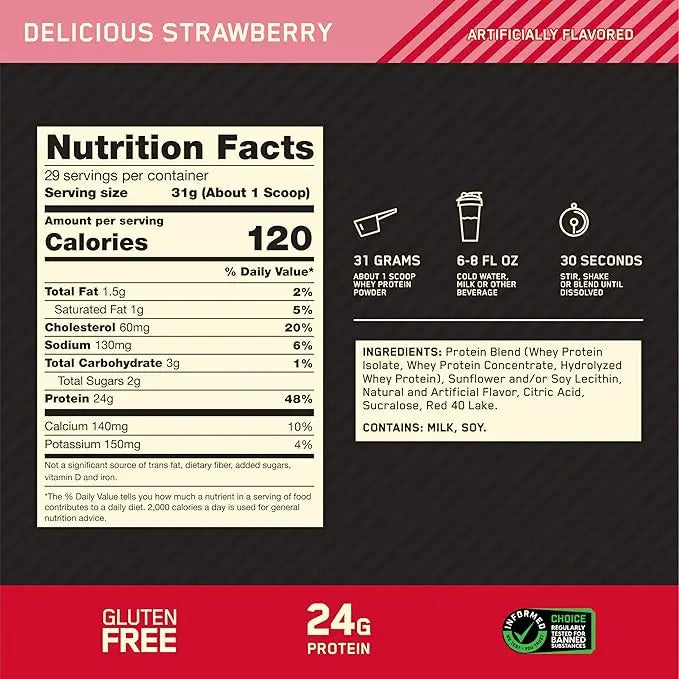 OPTIMUM NUTRITION GOLD STANDARD 100% WHEY | 2lb Optimum Nutrition