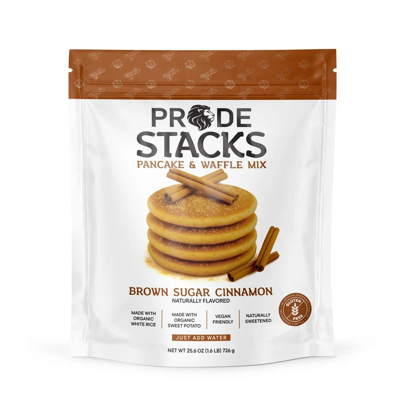 Pride food Pride Stacks Pancakes & waffles mix - made with organic WHITE RICE| JUST ADD WATER Puzzle Supps