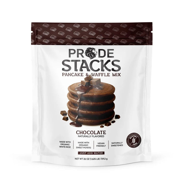 Pride food Pride Stacks Pancakes & waffles mix - made with organic WHITE RICE| JUST ADD WATER Puzzle Supps