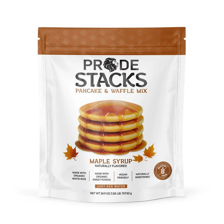 Pride food Pride Stacks Pancakes & waffles mix - made with organic WHITE RICE| JUST ADD WATER Puzzle Supps
