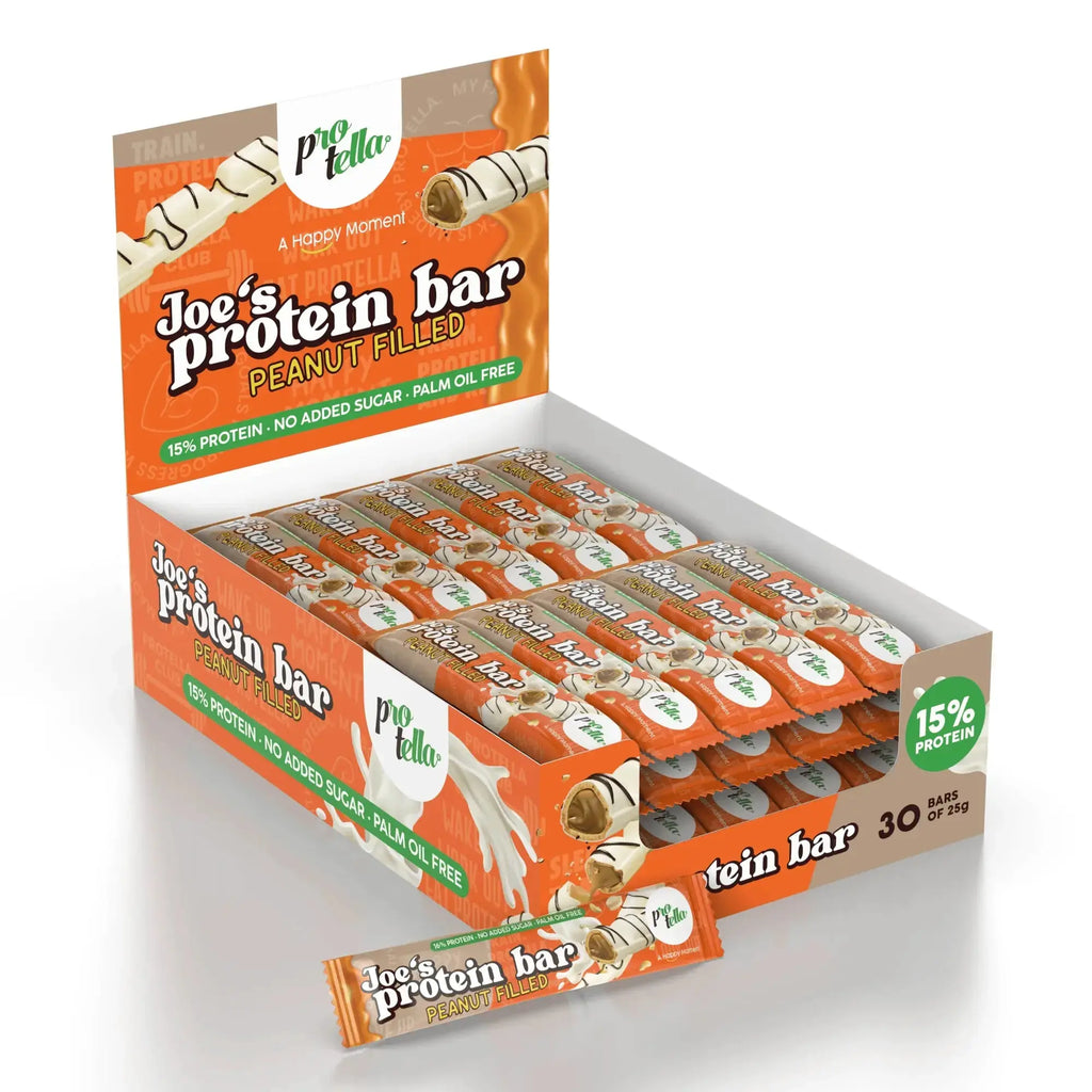 Protella Joe’s Protein Bar – Choco Peanut Crunch | 15.8% Protein | Low Sugar | High‑Protein Snack Puzzle Supps