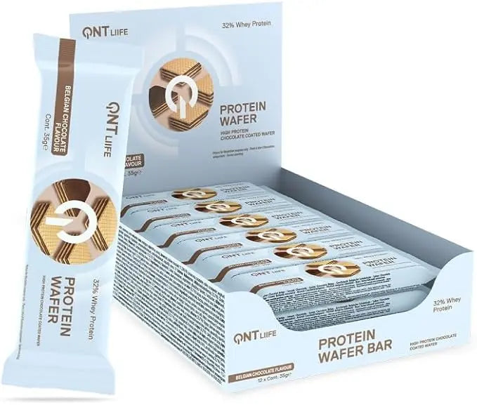 QNT Protein Wafer Bar – Belgian Chocolate Flavor -High‑Protein Snack Puzzle Supps