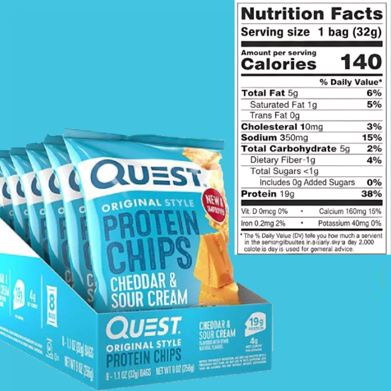 Quest Ranch Tortilla Style Protein Chips: for Anytime Snacking- (8x32g) 256g