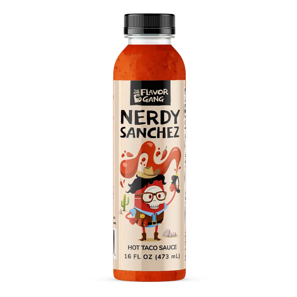 The Flavor Gang Nerdy Sanchez Hot Taco Sauce 473ml The Flavor Gang