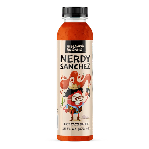 The Flavor Gang Nerdy Sanchez Hot Taco Sauce 473ml