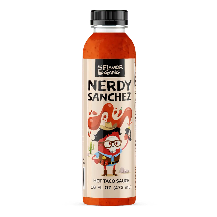 The Flavor Gang Nerdy Sanchez Hot Taco Sauce 473ml The Flavor Gang