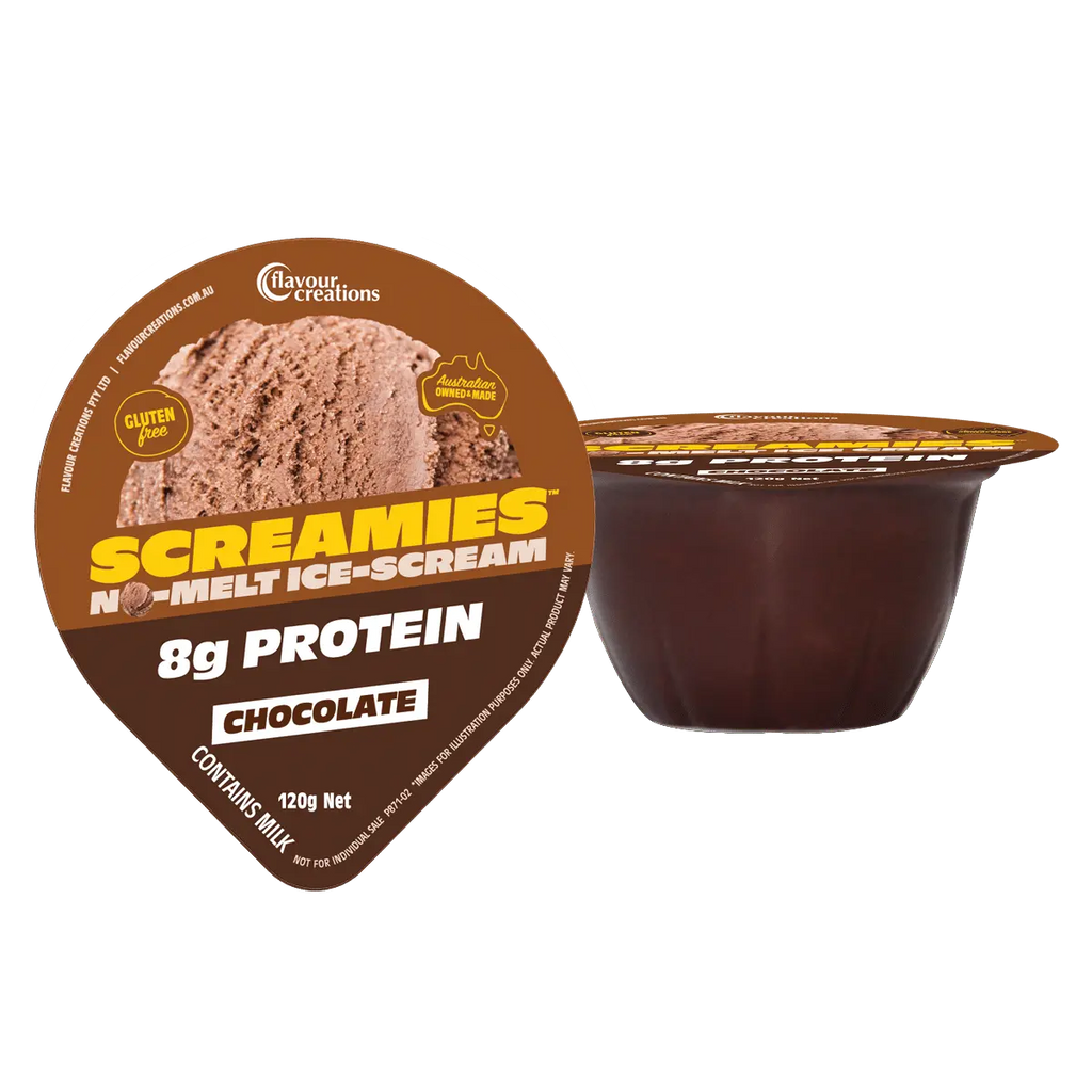 Flavour Creation Screamies Chocolate 8g Protein No Melt Ice Cream 120g Flavour Creation