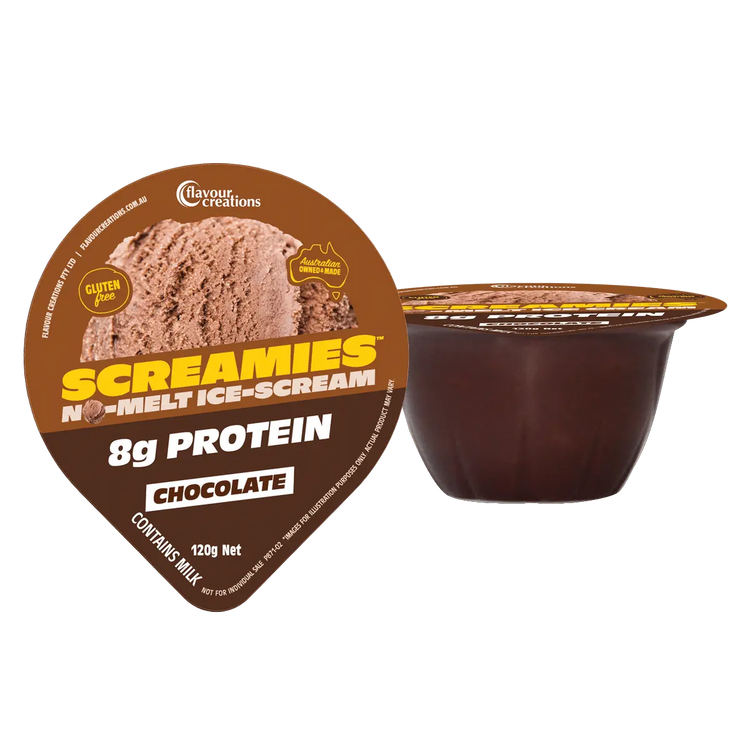 Flavour Creation Screamies Chocolate 8g Protein No Melt Ice Cream 120g Flavour Creation