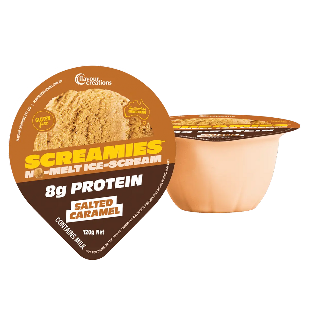 Flavour Creation Screamies 8g protein Salted Caramel No Melt Ice Cream 120g Flavour Creation