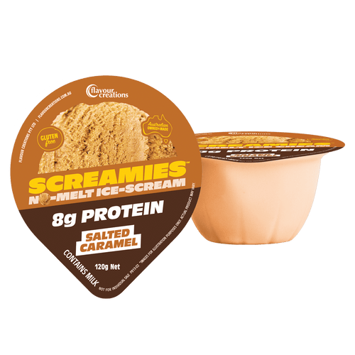 Flavour Creation Screamies 8g protein Salted Caramel No Melt Ice Cream 120g
