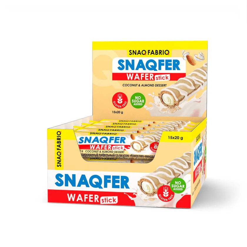 Snaqfer Gluten-Free Wafer Stick 20g Pack of 15 Snaq Febriq