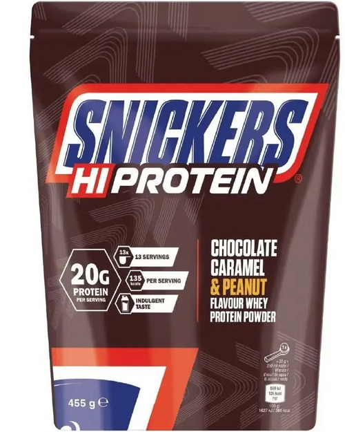 Snickers Hi-Protein Whey Powder - 455g Snickers