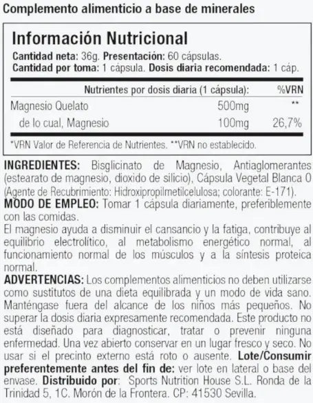 Starlab Magnesium Chelate Fully Reacted 100mg (60 capsule) Starlabs Nutrition