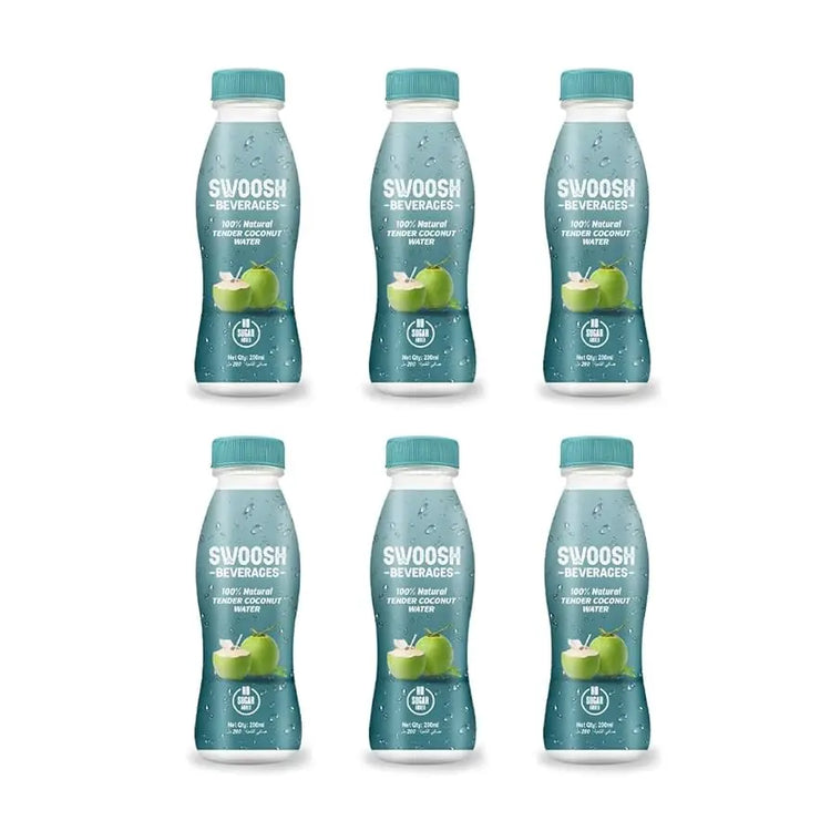 Swoosh Tender Coconut Water for Instant Energy | Enriched with Vitamins and Minerals | No Added Sugars or Flavors | Nariyal Pani with Natural Electrolytes | 200ml | Swoosh Beverages