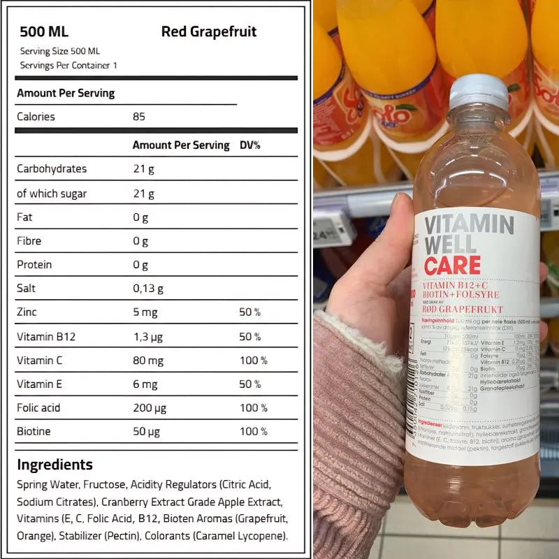 Vitamin Well Care Red Grape Fruit 500ml Vitamin Well