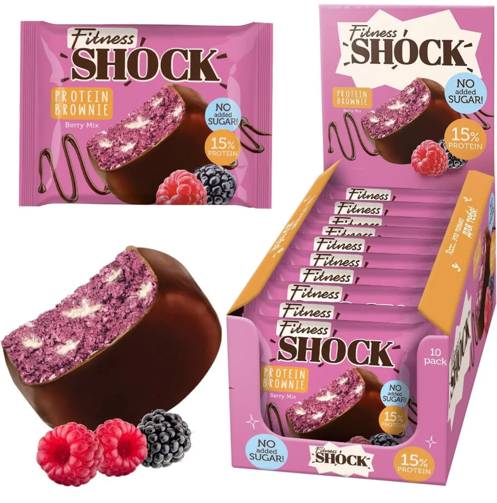 Fitness Shock Protein Brownie 500g  (10 Pieces Per Box) Fitness Shock