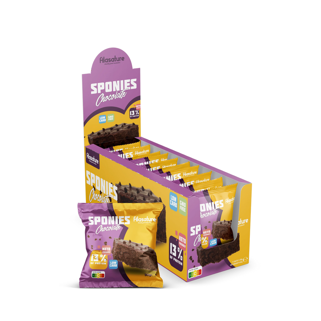 Alasature Protein Sponies (9x50g)  9 Pieces Per Box 450g Alasature