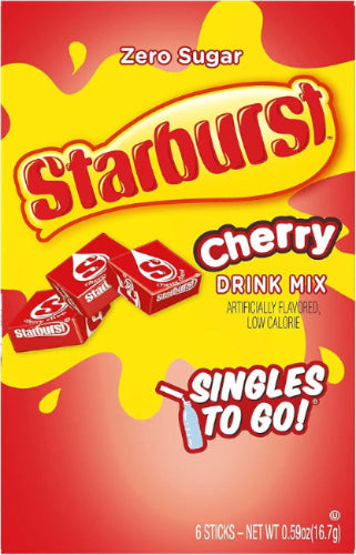 Starburst Singles To Go Drink Mix,  6 sticks