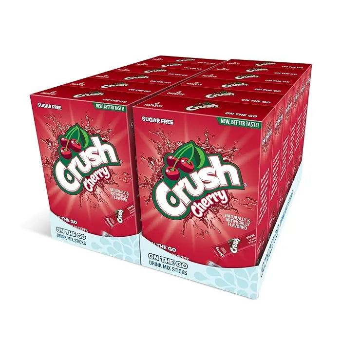 Crush Singles to Go 7 UP Cherry: Convenient Drink Mix Packets for On-the-Go Refreshment! Puzzle Supps