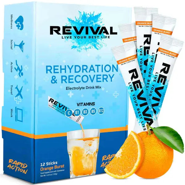 Revival Rapid Rehydration Electrolytes Powder - Supplement Drink - 30 Pack Revival