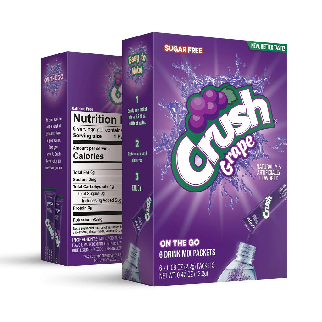 Crush Singles to Go 7 UP Cherry: Convenient Drink Mix Packets for On-the-Go Refreshment! Puzzle Supps