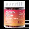 nutrili  Glow & Grow Hair ,nail, skin, Strawberry gummies 150g Puzzle Supps
