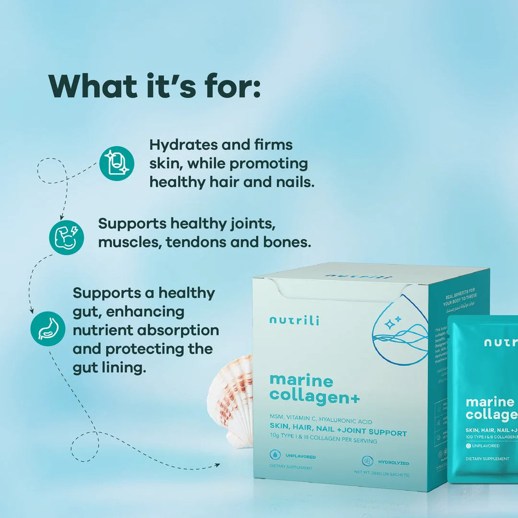 nutrili  Marine Collagen+ Hair, nail, skin, Joint support 10gx24 sachets nutrili