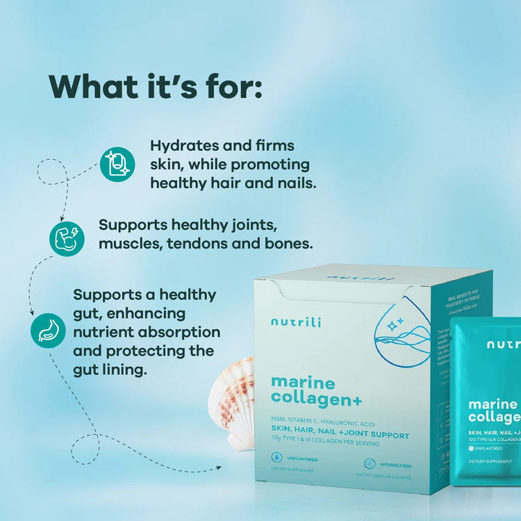 nutrili  Marine Collagen+ Hair, nail, skin, Joint support 10gx24 sachets nutrili