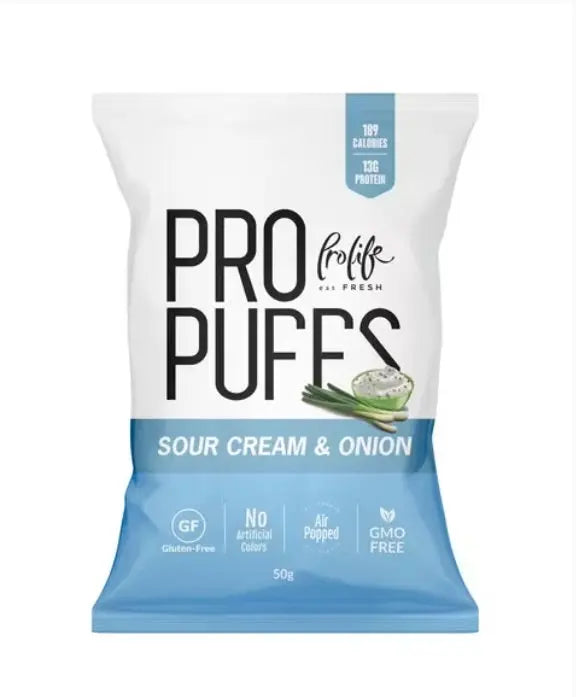 Pro Life Pro Puffs: High-Protein, Gluten-Free Snack - 50g Air-Popped Packs, Non-GMO (20-Box Economy Pack) Pro life