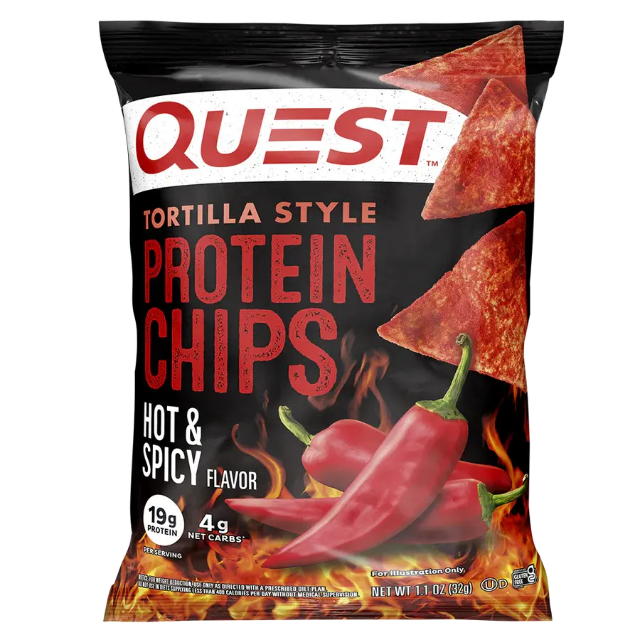 Quest Ranch Tortilla Style Protein Chips: Flavor-Packed Crunch for Anytime Snacking- (8x32g) 256g Quest Nutrition