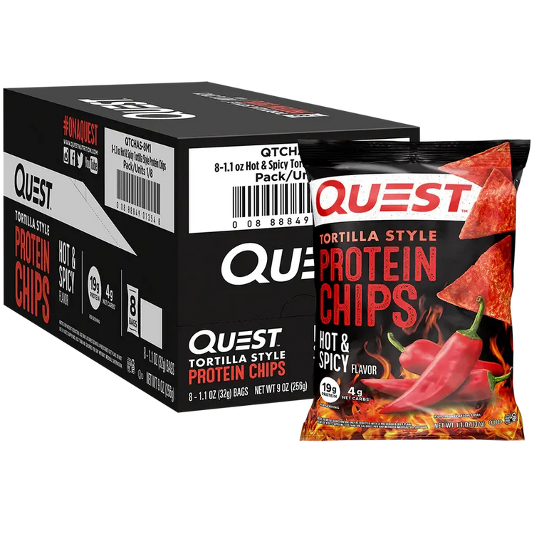 Quest Ranch Tortilla Style Protein Chips: Flavor-Packed Crunch for Anytime Snacking- (8x32g) 256g Quest Nutrition