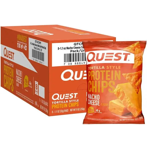 Quest Ranch Tortilla Style Protein Chips: Flavor-Packed Crunch for Anytime Snacking- (8x32g) 256g Quest Nutrition