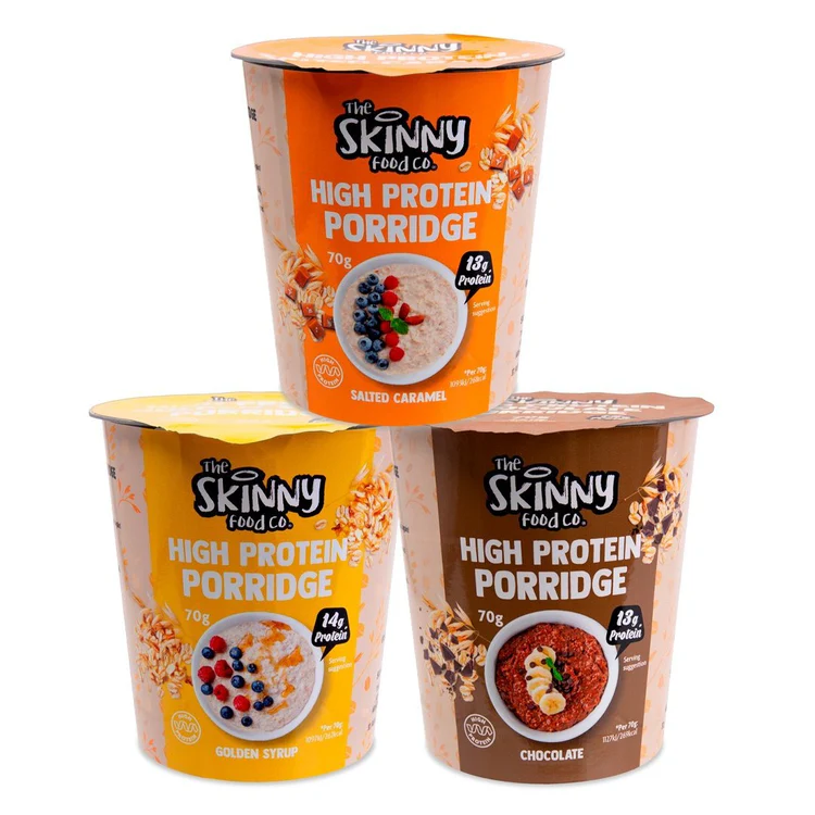 The Skinny High Protein Porridge -Up to 14g Protein per pot- 70g The Skinny Food Co.