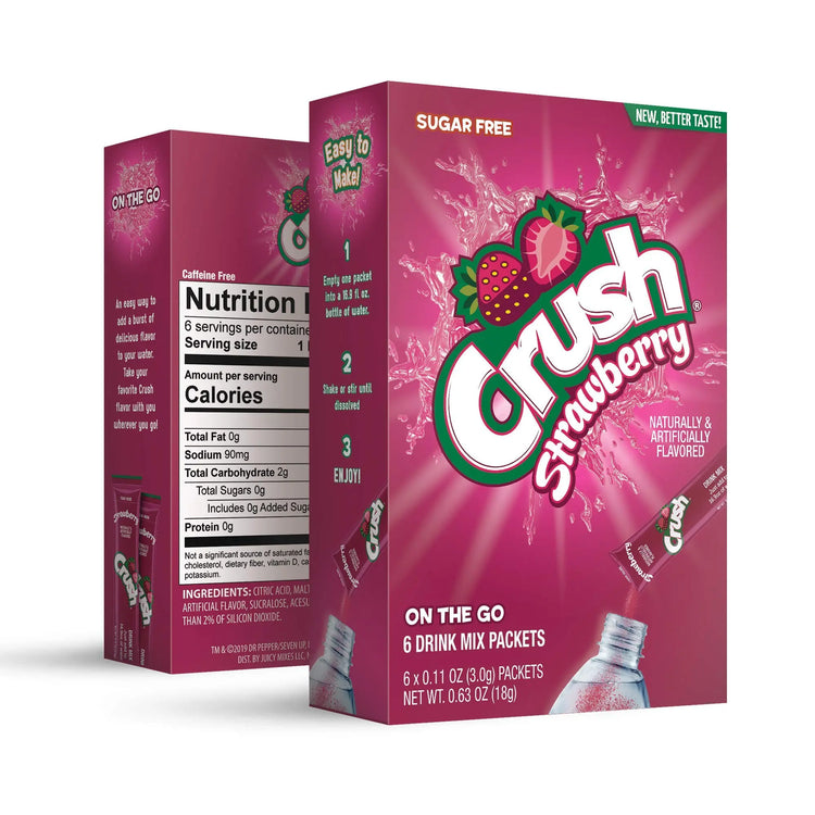 Crush Singles to Go 7 UP Cherry: Convenient Drink Mix Packets for On-the-Go Refreshment! Puzzle Supps