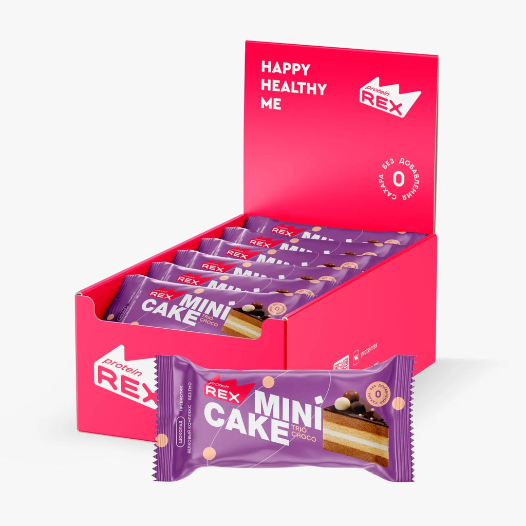 Rex Protein Mini Cake by Rex Bakes: Nutrient-Packed, Guilt-Free Snacking (40gx8) box REX