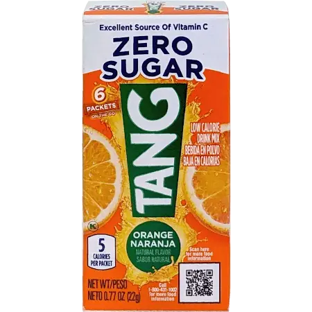 Tang Orange Zero Sugar 6 packets 22G Puzzle Supps