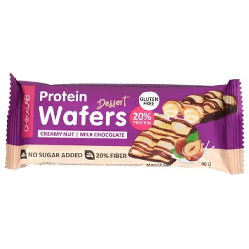 Chikalab Protein Wafer: High-Protein Waffle Bars (12x40g) - Gluten-Free, Sugar-Free, and Delicious!1 | Box 680g Chikalab