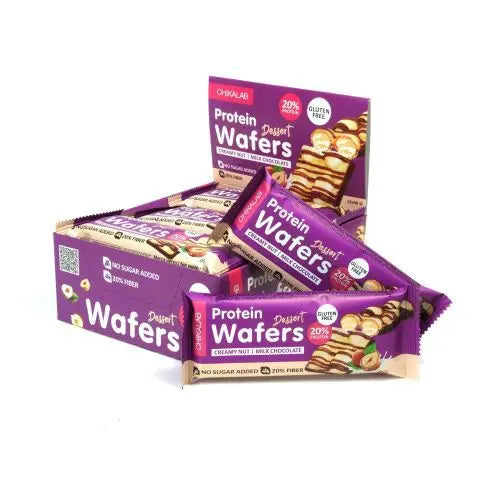 Chikalab Protein Wafer: High-Protein Waffle Bars (12x40g) - Gluten-Free, Sugar-Free, and Delicious!1 | Box 680g Chikalab