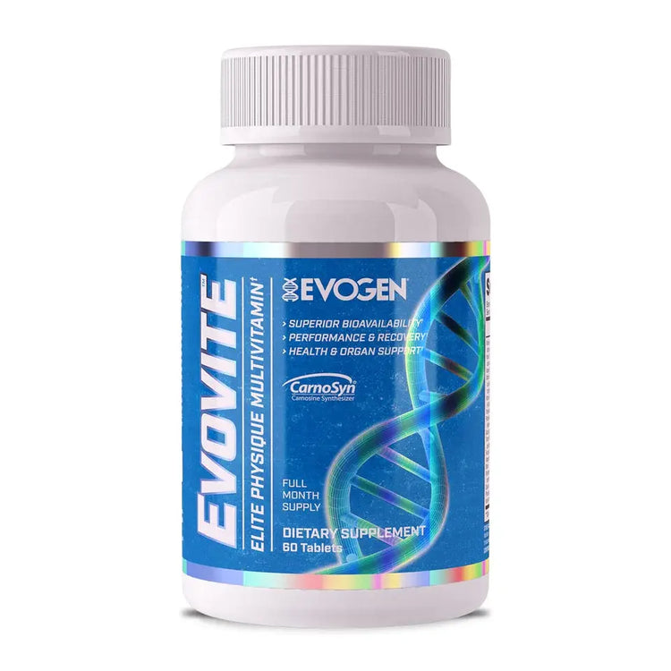 EVOGEN EVOVITE Multivitamin 60 tabs: High-Potency Formula with Beta-Alanine and Curcumin Evogen