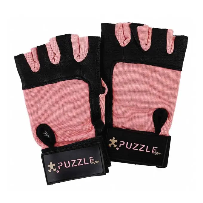 Puzzle Pink & Black Fitness Gloves Puzzle Supps