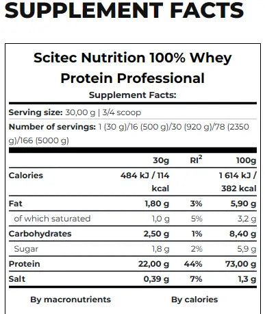 Scitec Nutrition 100% Whey Protein Professional 2350g Scitec Nutrition