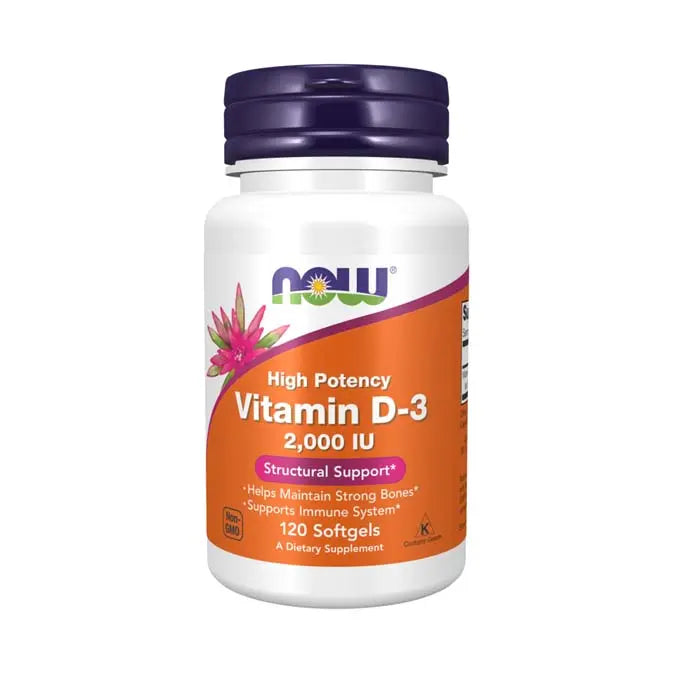 Now Vitamin D-3 2000 IU 120 Softgels NOW