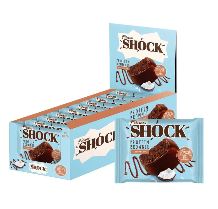 Fitness Shock Protein Brownie 500g  (10 Pieces Per Box) Fitness Shock